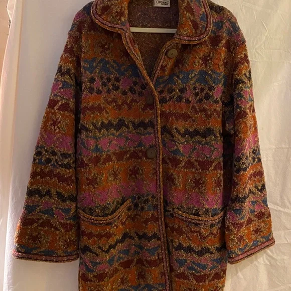 Button front sweater jacket wool blend - Picture 3 of 4